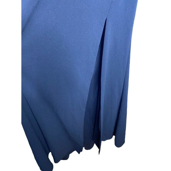 AQUA FORMAL Womens Black Stretch Zippered Halter Full-Length Formal Dress SZ 8 - Picture 6 of 11